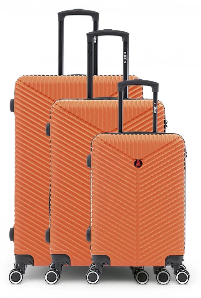 Set de 3 valises rigides GAITE ABS ultra légères à 4 roues pivotantes