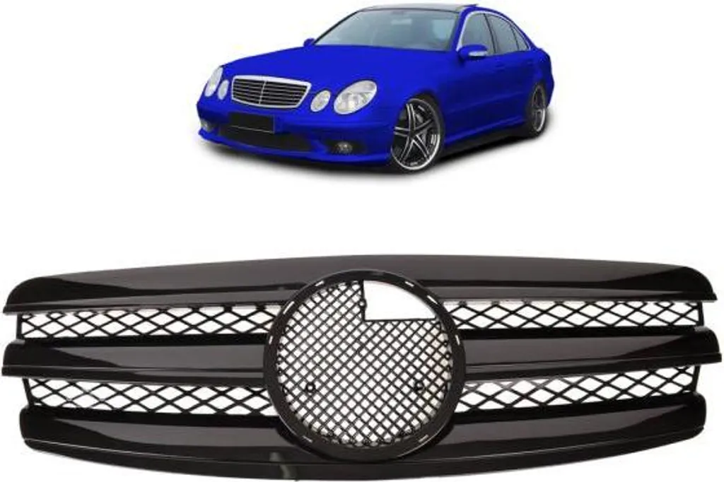 Calandre Noire Brillante pour Mercedes Classe E W211 S211 2002-2006