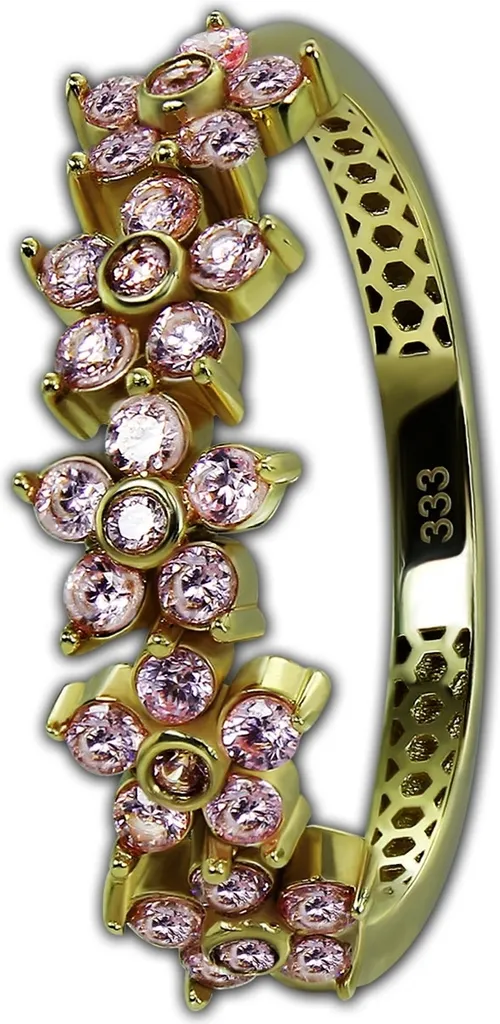 GoldDream Bague Taille 58 Or Jaune et Rose 333 Véritable D2GDR544Y58