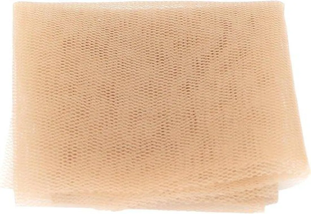 Postiche 30 x 30 cm avec bordure en filet Brun clair pour maquillage
