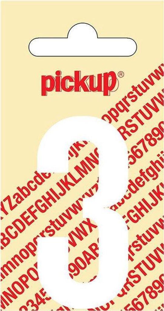 Aufkleber Nobel Aufkleber weiß Buchstabe 3 Pickup