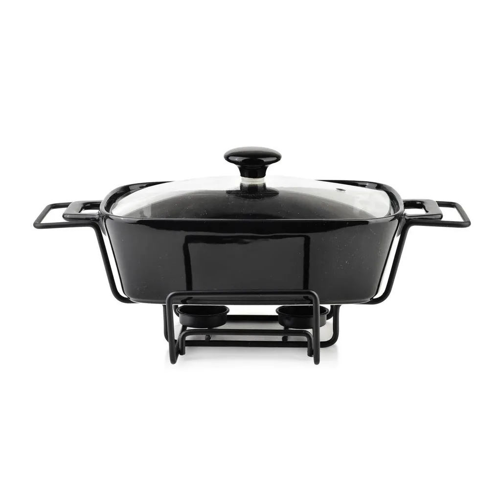 Plat chauffant électrique 1,4L noir pour maintenir vos repas au chaud