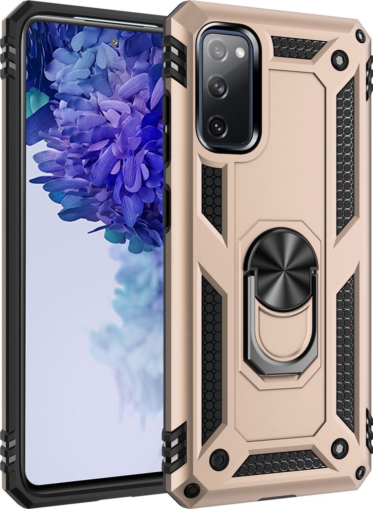LaimTop Schutzhülle für Galaxy S20 FE, Dual Layer Robust Militäre Fallschutz Hülle mit Ringhalterung Ständer für Samsung Galaxy S20 Fan Editi...