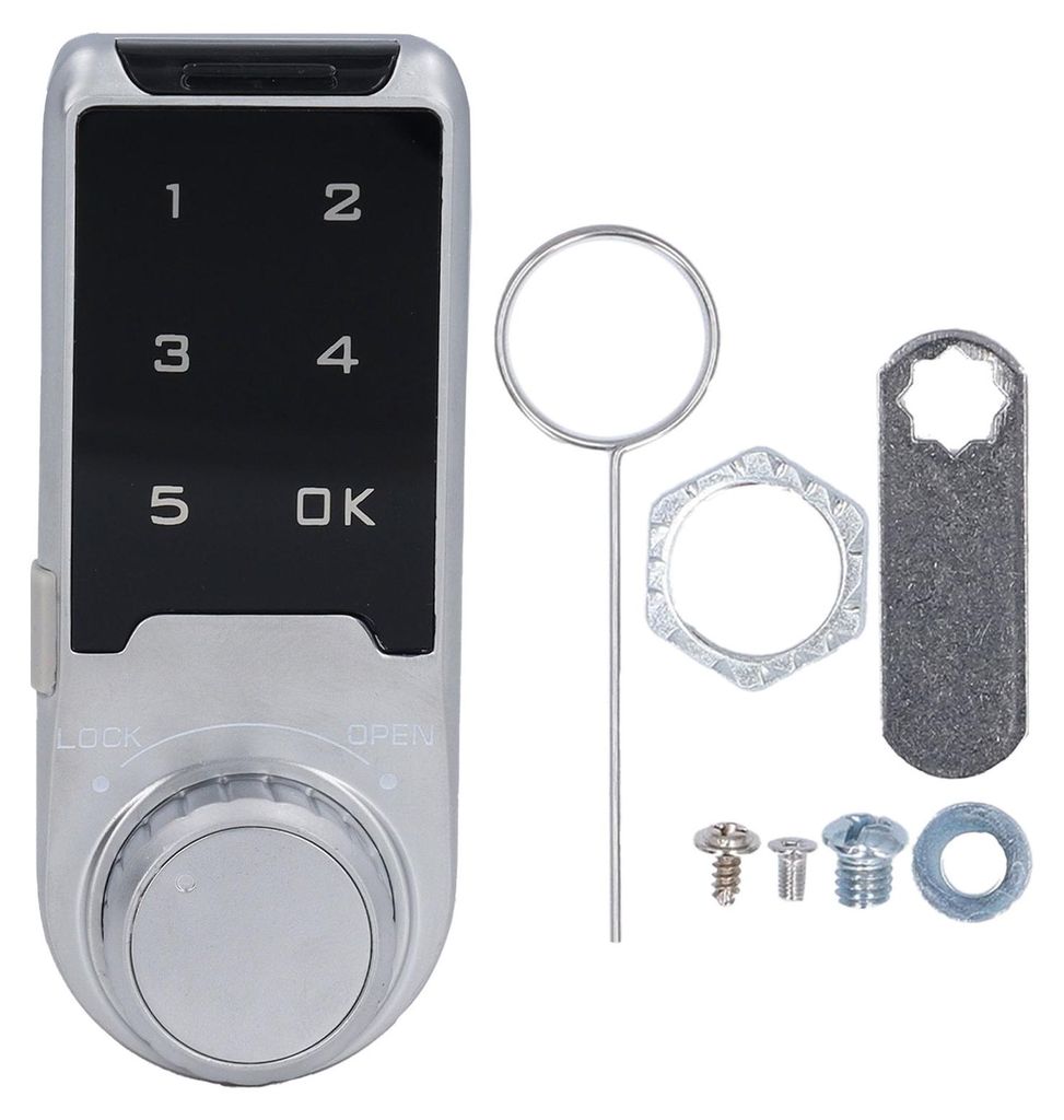 Elektronisches Schrankschloss, digitale Touch-Tastatur, schlüssellose Passwortsicherheit für Aktenschublade, Schließfach, Fitnessstudio, Sauna, ...