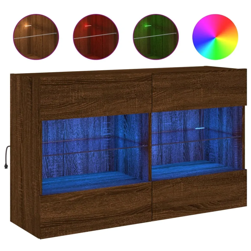 SYFAX Mobile TV Rovere Marrone 98,5cm - Parete Attrezzata LED Prezzo Top