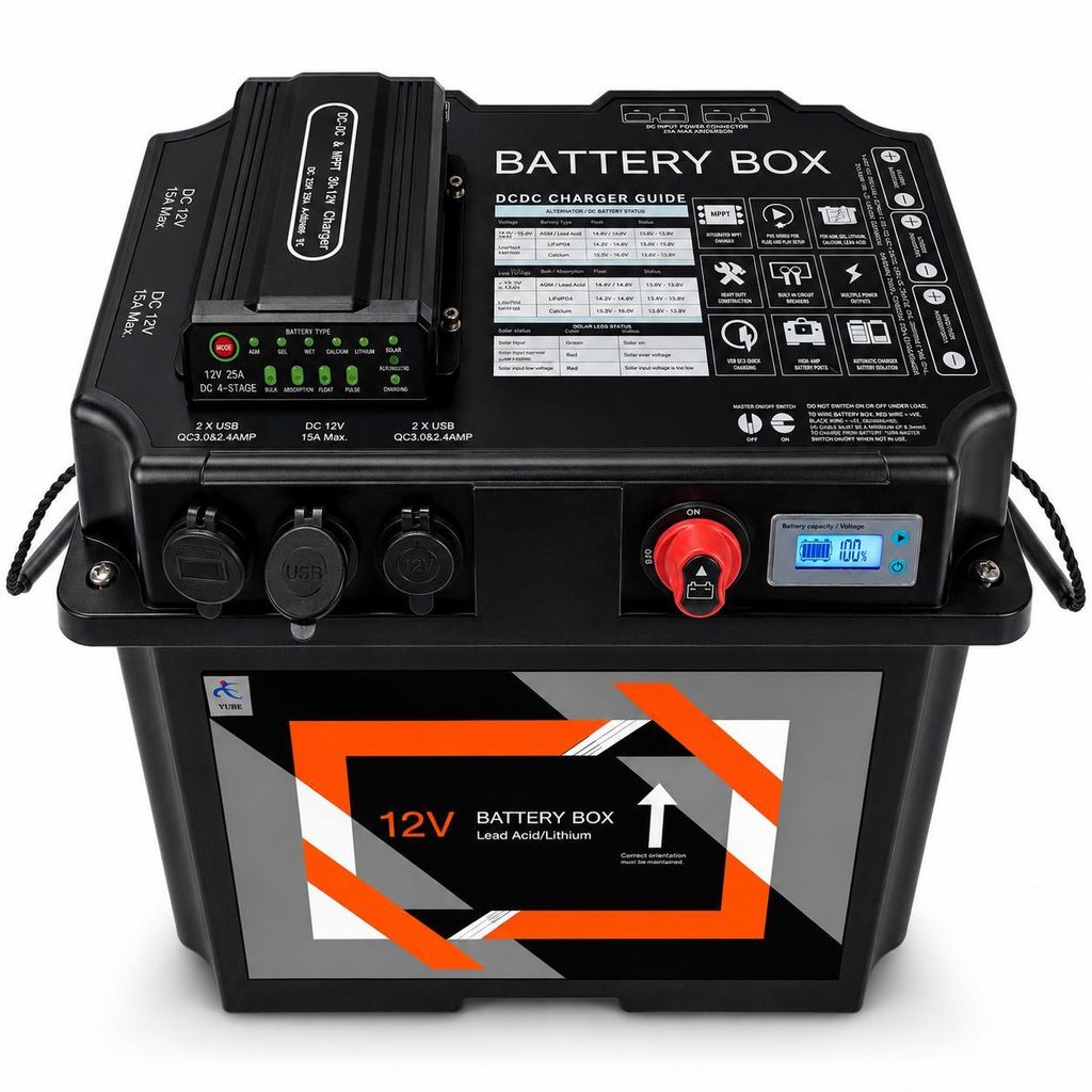 NEMAXX® BB210 bateriový box 12V s 25A DC-DC nabíječkou 3x Obrázek produktu 