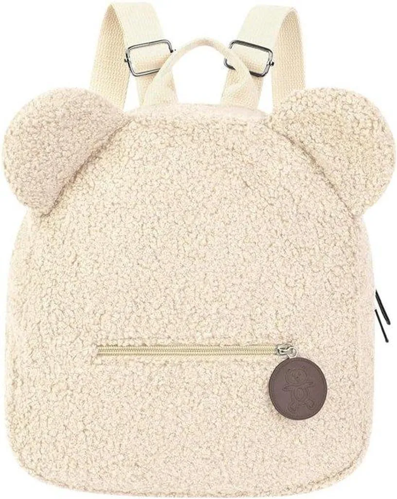 Sac à dos enfant peluche rose réglable et ultra léger pour la crèche