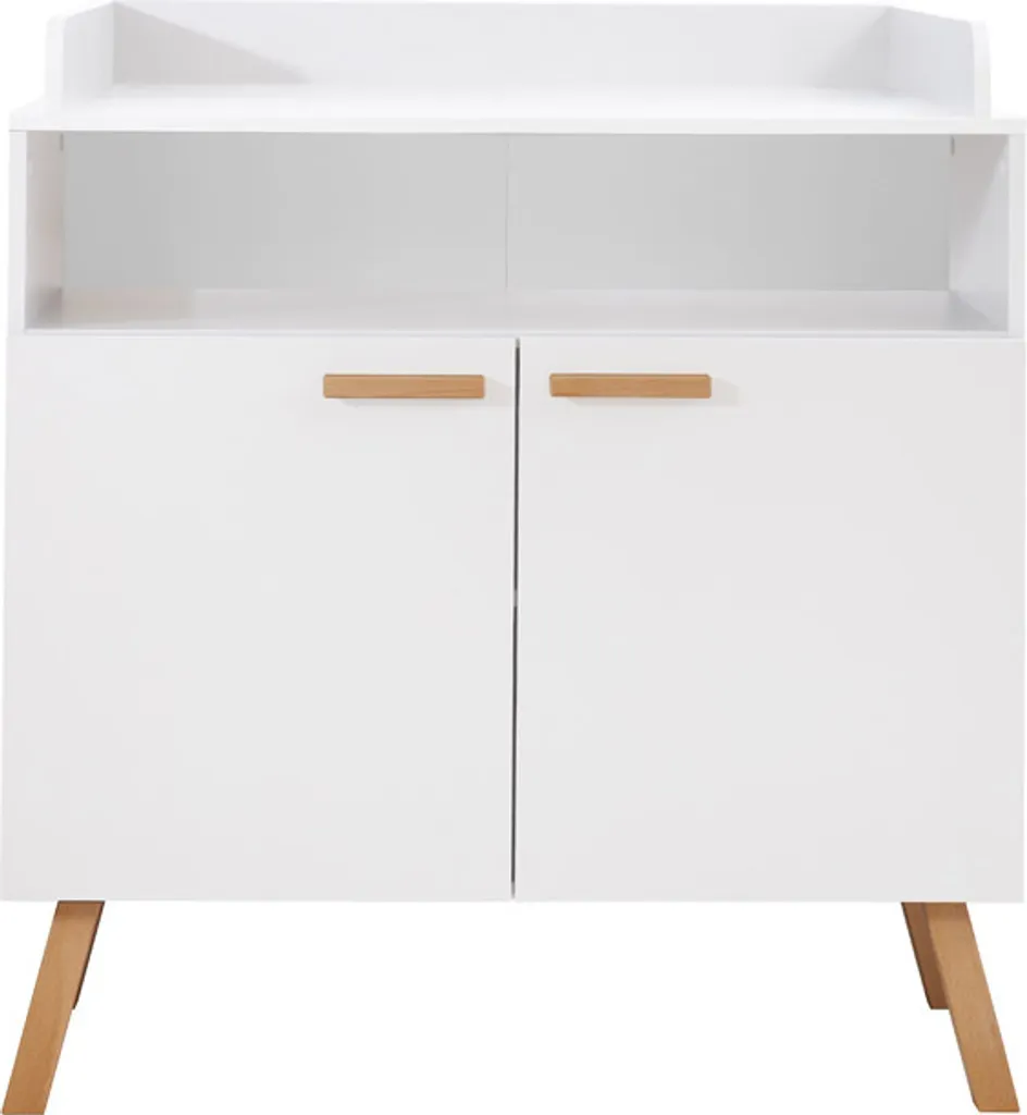 Commode à langer MatsBaby 2 portes blanche pour organiser le coin bébé