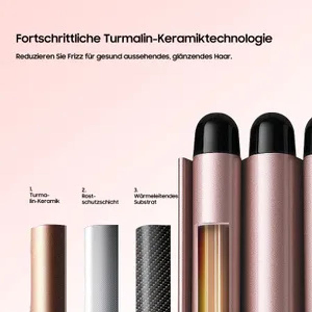 Lockenstab Set 5 in 1 3 Fässer Lockenwickler Verschiedenen Produktbild 8