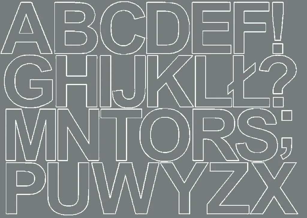 Lettres autocollantes 8 cm gris brillant - Stickers adhésifs alphabet