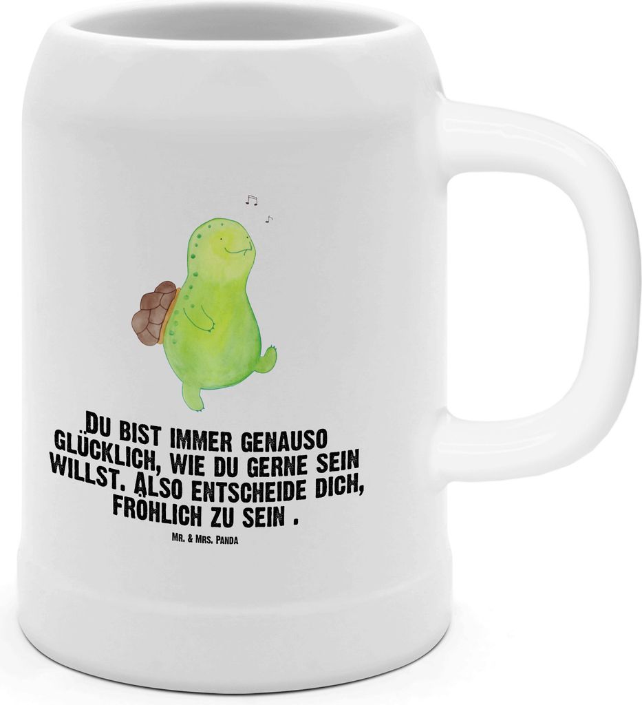 Mr. & Mrs. Panda Krug Schildkröte Pfeifen - Weiß - Geschenk, Depression, Seidel, Bierbecher, Tonkrug, Schildkröten, Bier, Humpen