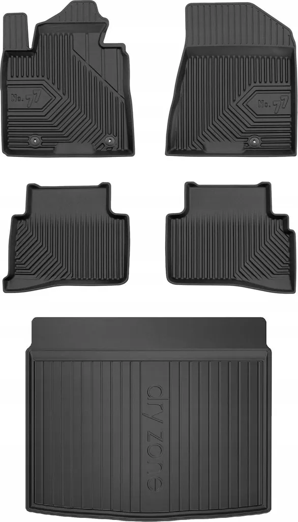 Kit Tappetini + Vasca Baule Kia Sportage 2015-2021 | Design Set 77 Nero