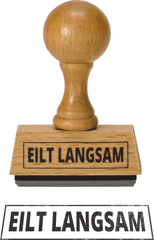 Eilt Langsam Holzstempel