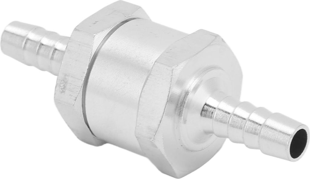 Rückschlagventil ohne Rücklauf Aluminiumlegierung Universal für Kraftstoff Benzin Öl Benzin Diesel Wasser6mm/0.24in
