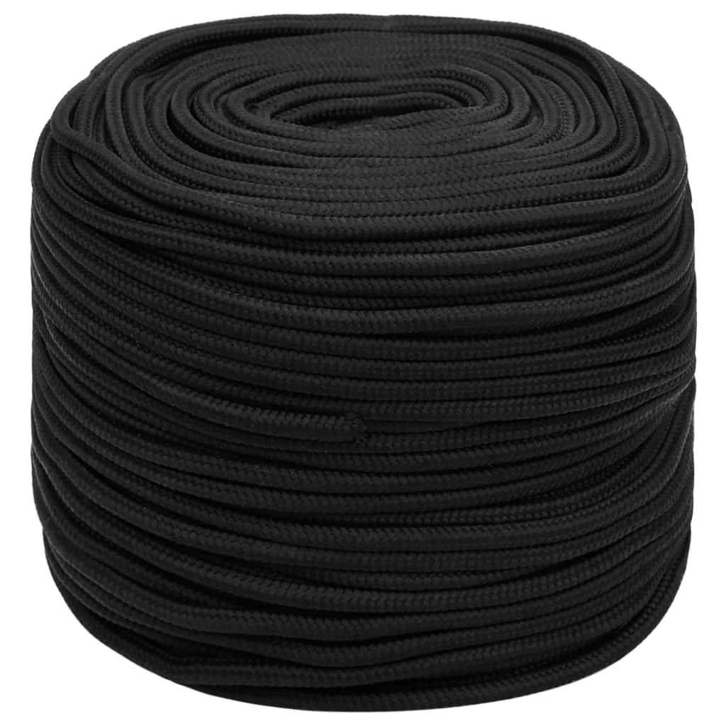 vidaXL Lina jachtowa czarna 10 mm 100 m polipropylen Zdjęcie produktu 