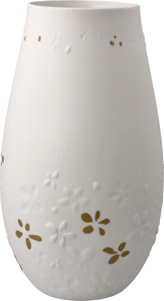 Kaiser Porzellan Vase Flowers for You, Biskuit-Porzellan, Biskuit Weiß, 18 cm, 23123661