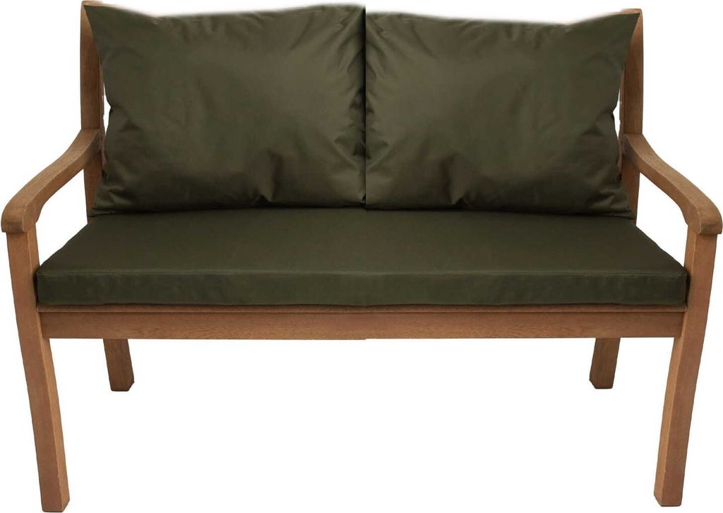 Coussins pour banc de jardin Vert, Siège 100x60x7 + dossier Image du produit 