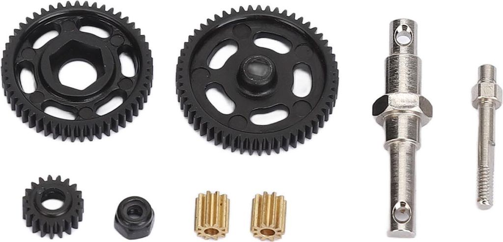 RC-Getriebesatz, Ersatz-Hochleistungsstahlgetriebe für Axial SCX24 1/24 Crawler Car