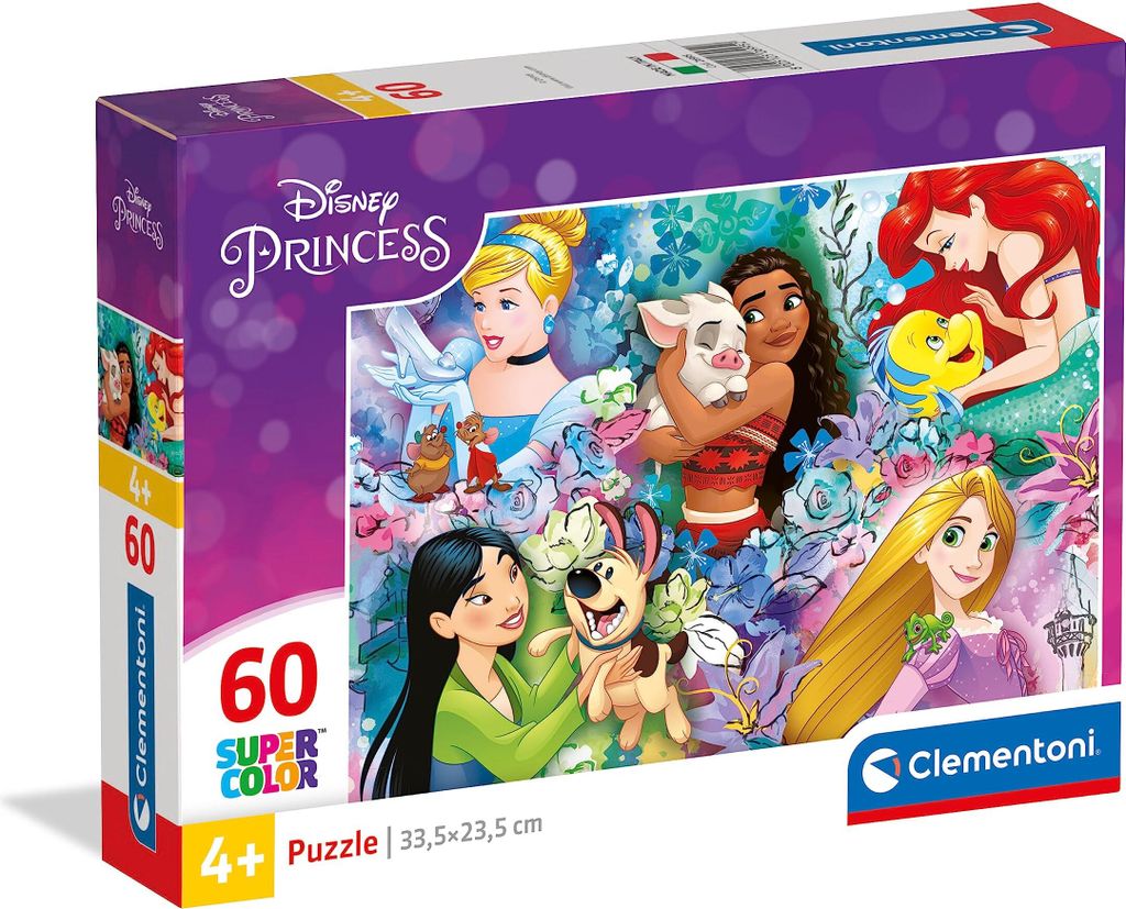 Clementoni 26995 Supercolor Princess – Puzzle 60 Teile ab 4 Produktbild 