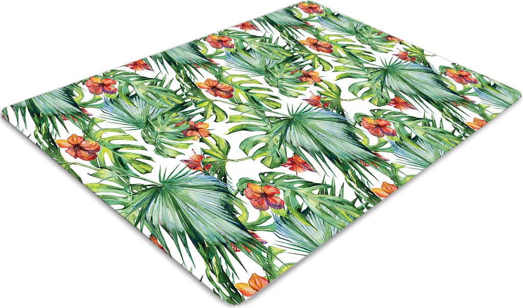 Stuhlunterlage Bürostuhlunterlage 120 cm x 90 cm Bodenmatte Bürostuhlunterlage - Hawaiische Blätter