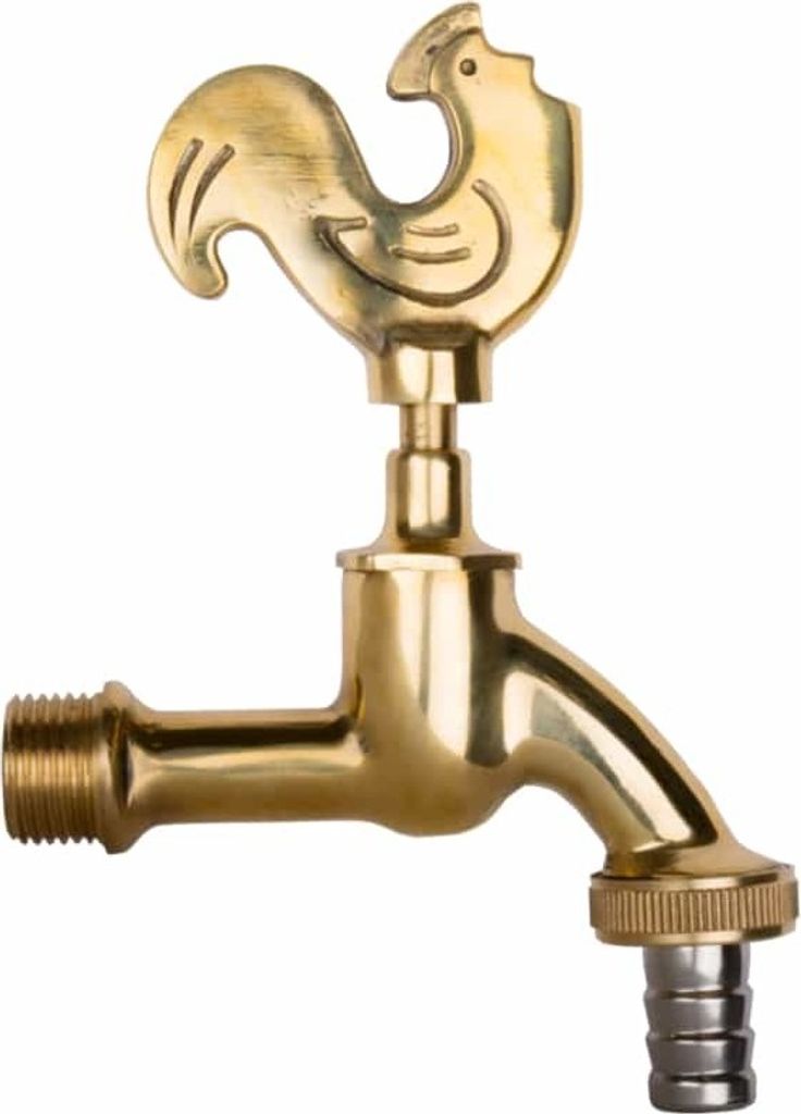 Nostalgie Auslaufventil Gockel poliert 1/2"