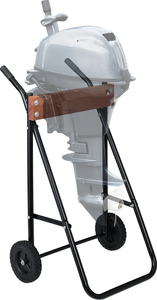 Support de Stockage Moteur Hors-Bord 100 kg en Acier Noir Renforcé