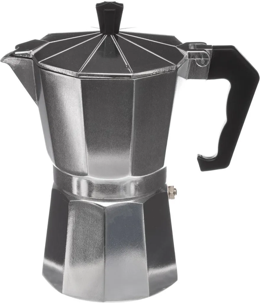 Cafetière italienne argentée Secret de Gourmet - Moka en aluminium 6 tasses
