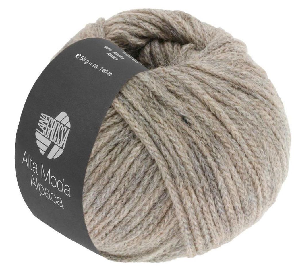 Lana Grossa - Alta Moda Alpaca 0015 grau/beige meliert Produktbild 