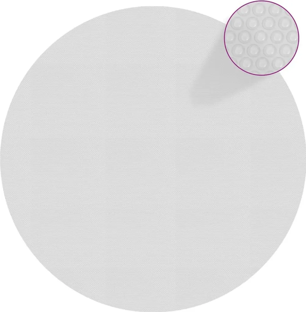 The Living Store Telone solare per piscina galleggiante PE 381 cm Grigio