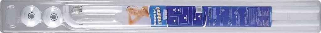 Tringle à rideau de douche d'angle blanc, dimensions 80x(94-180) cm