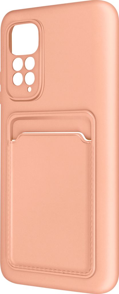Avizar, Xiaomi Redmi Note 11 / Note 11s Silikon Soft Hülle Kartenhalter, Hellrosa