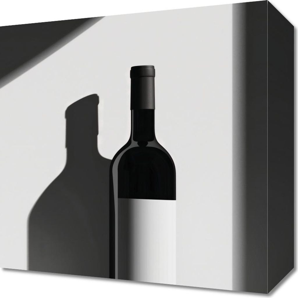 Bild 30x30cm Weinflasche