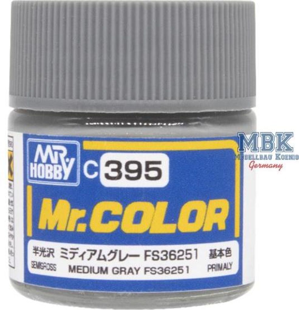 Mr Hobby - Gunze C-395 - Mr. Color (10 ml) Medium Gray FS3651 - Neu
