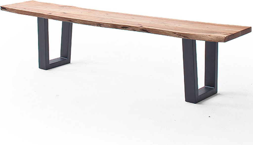 Esszimmer Sitzbank mit 200 cm Breite, Akazie massiv, natur lackiert - COSENZA-06