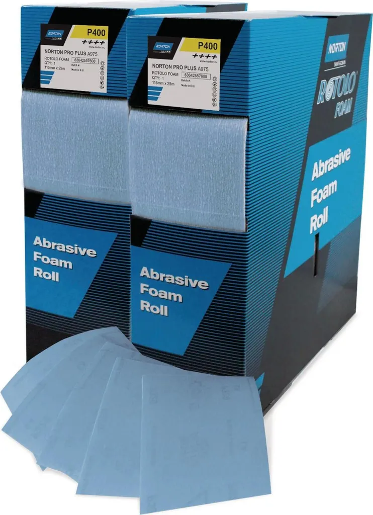 Abrasif Norton Rotolo Foam A275 Anti-encrassement No-Fil Rouleau 25m