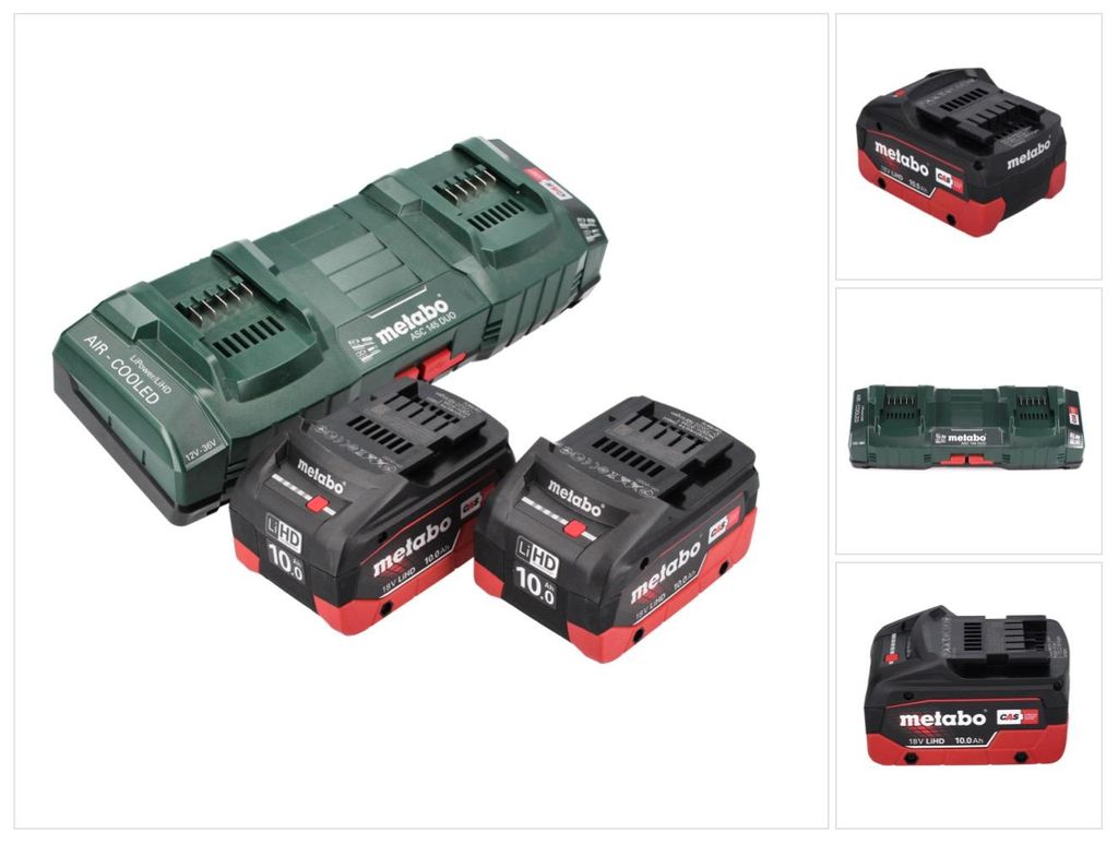 Set di batterie Metabo 18V: 2 batterie LIHD da 10,0Ah + Immagine del prodotto 