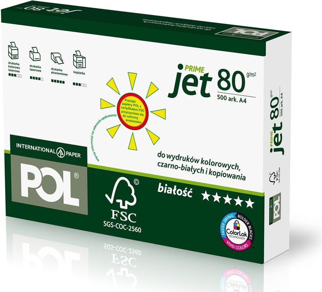 Nd39_75722 Papier Xero A4 80G Poljet Op500Ark Pud Zdjęcie produktu 