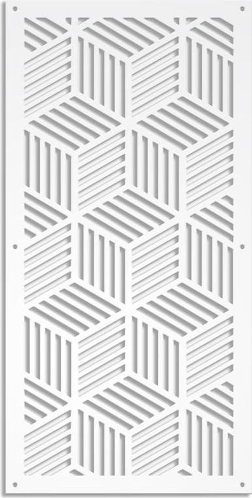CUBIC – Perforiertes PVC–Panel – Sonnenschutz 50x150 cm weiß