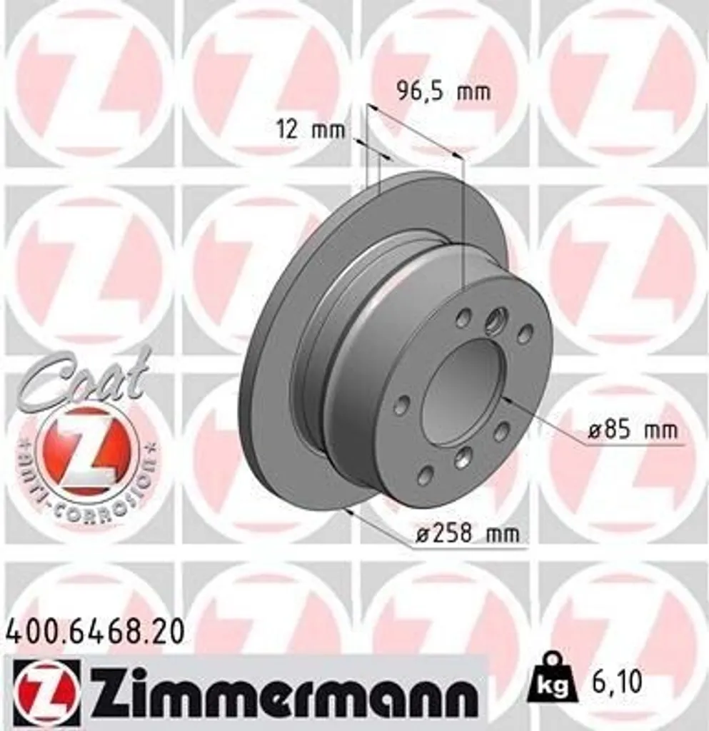 Disque de frein avant ventilé pour utilitaire Sprinter W901 et W902