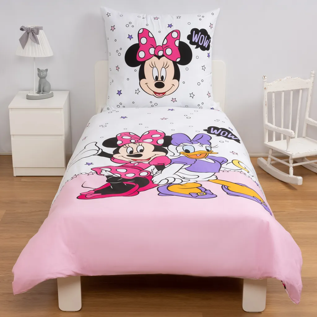 Disney Home Minnie Mouse Set Letto 140x200cm 100% Cotone Reversibile