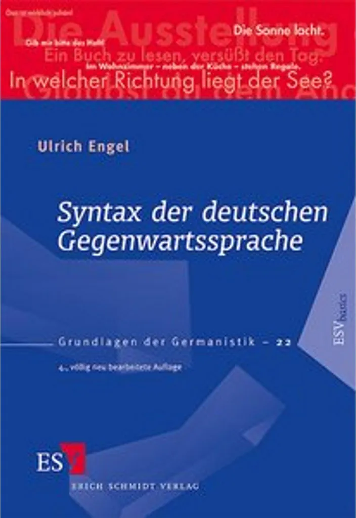 Comprendre enfin la syntaxe allemande avec Syntax der deutschen Sprache