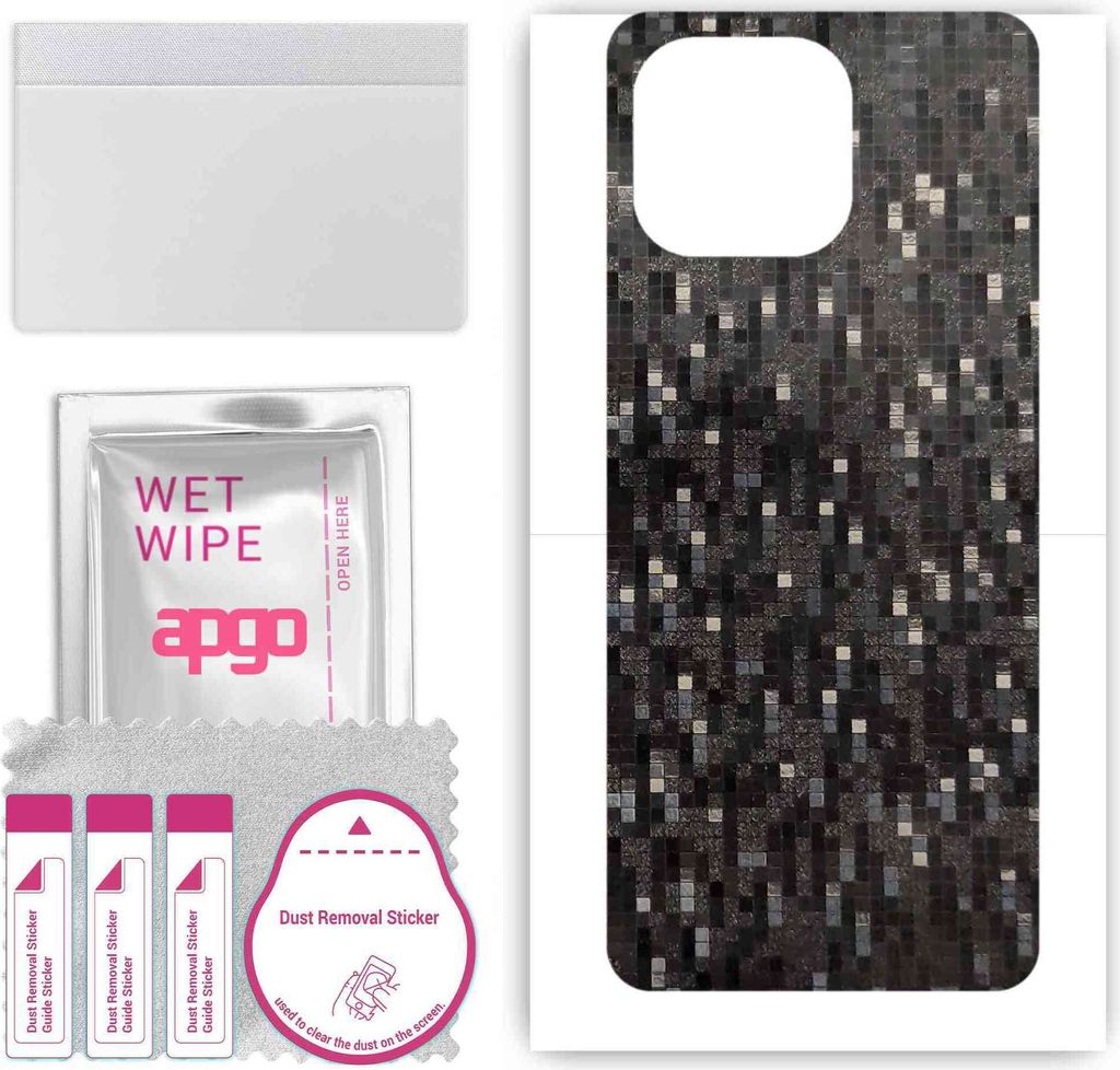 apgo Rückseite Schutzfolie, Skin, kompatibel mit Honor Play 30M, Hinten Displayschutzfolie aus Vinylfolie, kratzfest, einfache Montage - Carbon Bl...