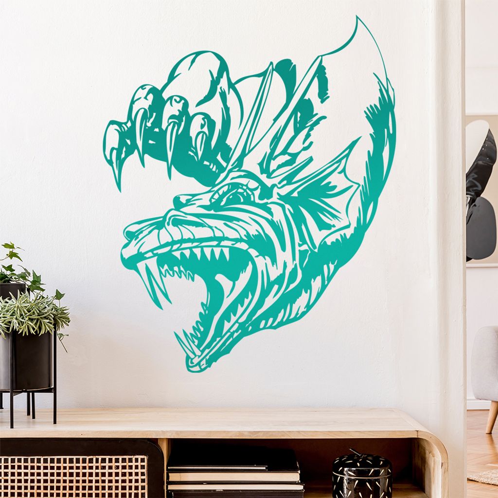 Drachen Klaue Wandtattoo in 6 Größen - Wandaufkleber Wall Sticker - Dekoration, Küche, Wohnzimmer, Schlafzimmer, Badezimmer