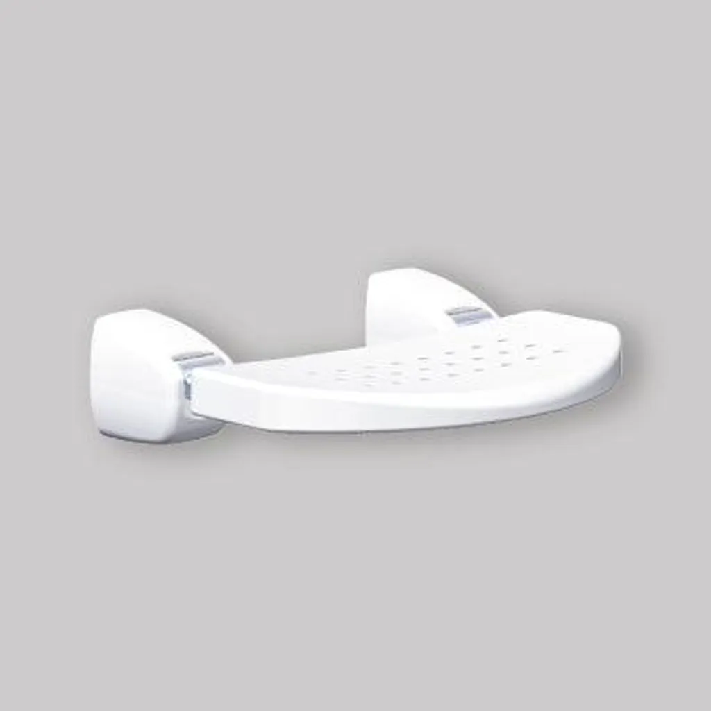 Siège de douche mural rabattable Facile blanc antidérapant 39x30,5 cm