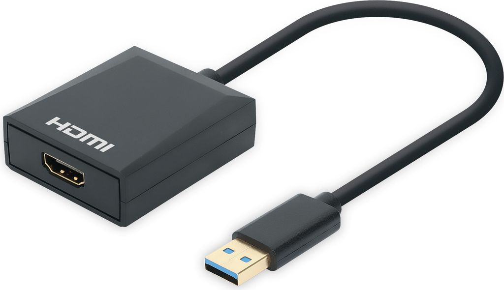 MANHATTAN USB-A USB 3.1 Gen 1 auf HDMI-Adapter 1080p@60Hz Produktbild 