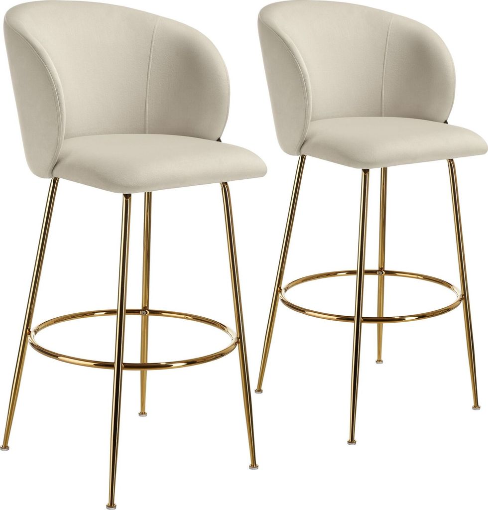 tectake Barstuhl Luana 51 x 60 x 106 cm, Belastbarkeit 120 kg