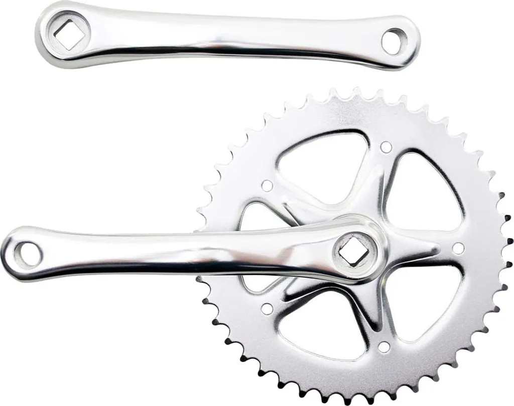Plateau de Vélo 44T KGS 170 mm en Acier Finition Argent Haute Qualité