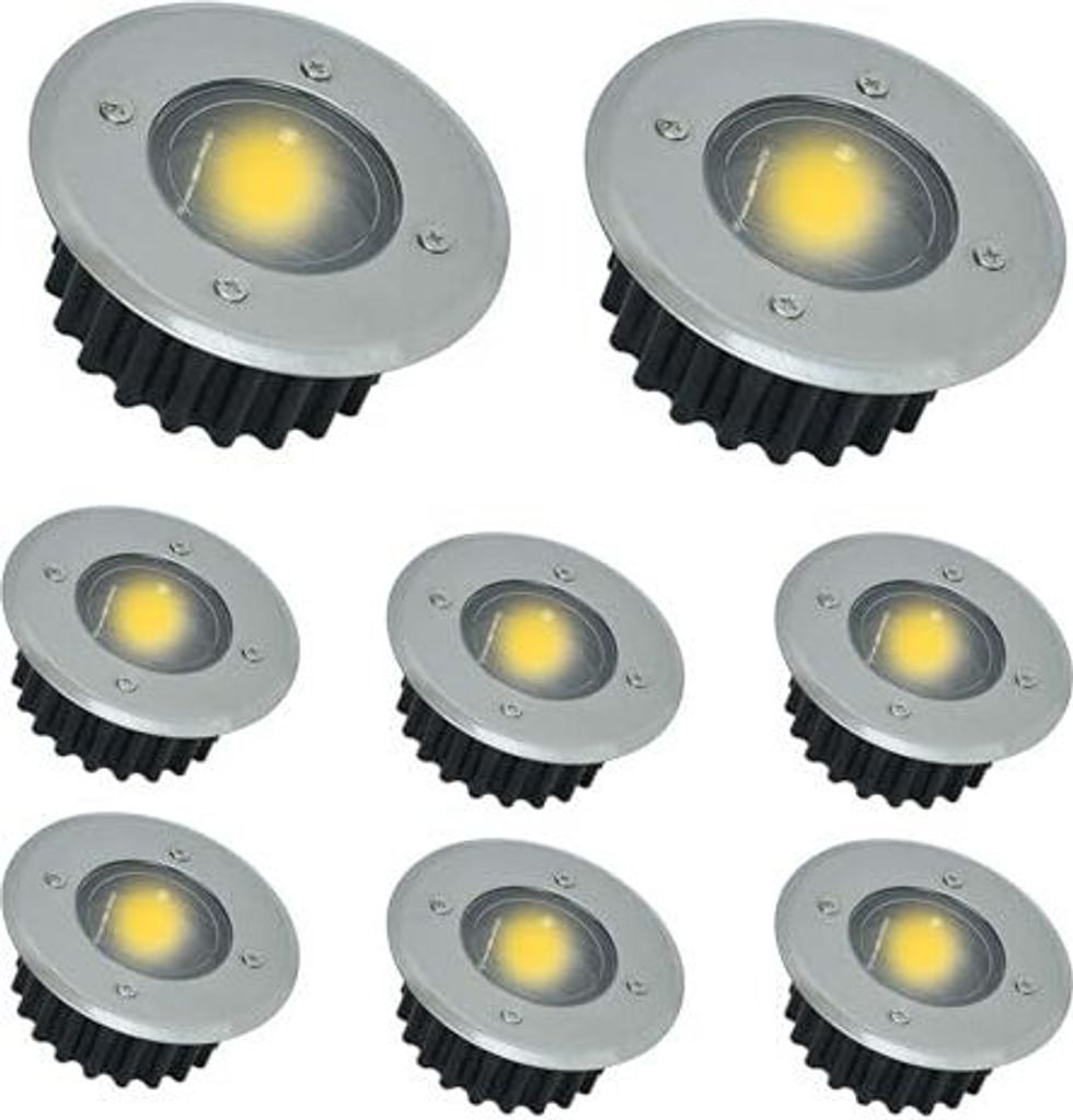 Solar-Bodenleuchten für den Außenbereich, IP65 wasserdicht, Rasen, Wege, Hof, Terrasse, 8 Stück
