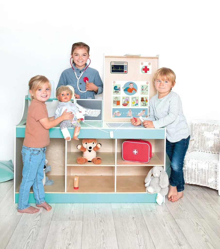 Jeu d'imitation cabinet médical Beleduc en bois avec accessoires - 9