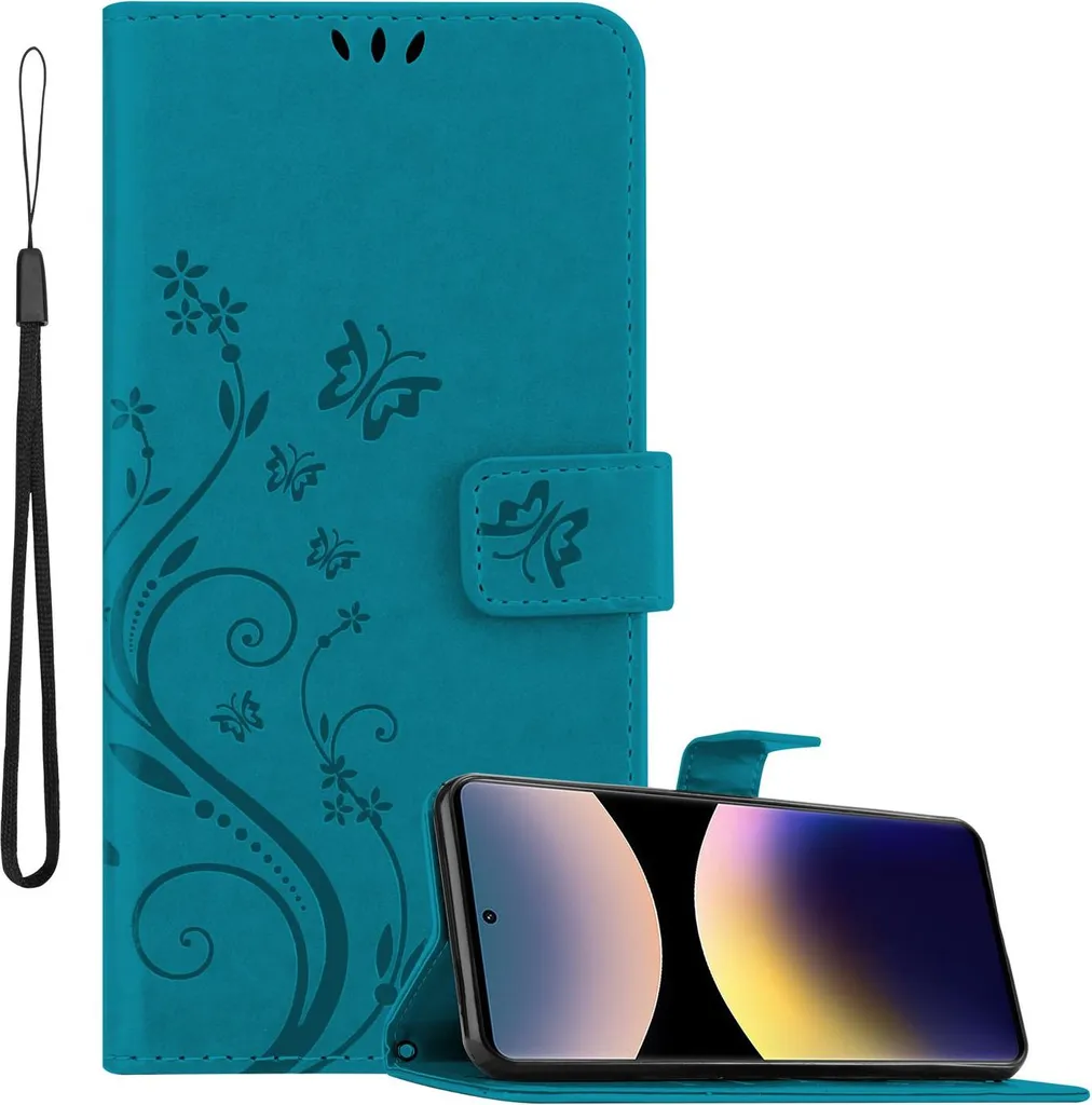 Custodia Floreale per Xiaomi Redmi Note 14 Pro 4G - Cadorabo Blu